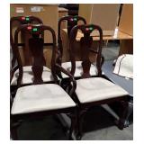 4 Dining chairs, two captain and two straight with