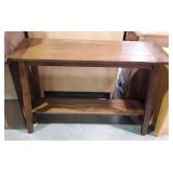 Sofa table with bottom shelf - 46 x 16 x 32