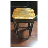 Home decor plant stand with metal base- 10" square