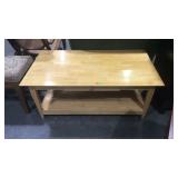 Natural color coffee table with single drawer