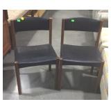 Pair of black Denmark accent side chairs