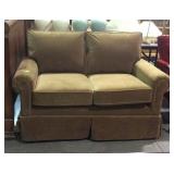 Kincaid loveseat, green color couple wear spots