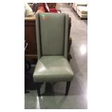 Gray accent chair model home