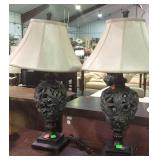 Pair of table lamps 34" high home decor style with