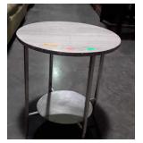 Round marble top stand, from model home 19 inches