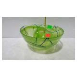 KOSTA BODA glass bowl. Made in Sweden. Green w