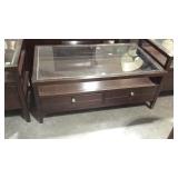 Glass top coffee table use wear 48x28x20