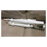 Table legs, set of four white, 28-1/2" long