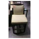 Home decor upholstered stool with back, 38" tall -