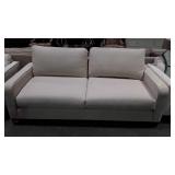 White Bassett sofa from model home 82 inches long
