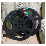Two metal film reels to hang on wall 18 inches in