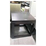 Large end table. Dark finish. From model home