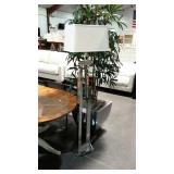 Chrome finish floor lamp with shade, from the