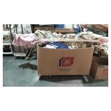 Crate lot of drapes and balances