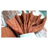 Burnt orange curtain panels, 4- 62" long, lined,