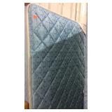 Twin size mattress and box spring set shows dirt