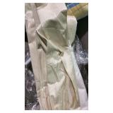 Drapery panels, pin stripe creme color 93" long