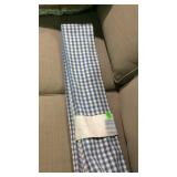 Drapery panels blue and white checkered 80in long