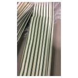 Drapery panels green stripped two panels one had