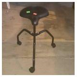 Office chair with Bicycle style seat  on wheels