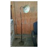 Floor lamp with black chippy paint, 60" with