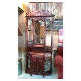 Hall tree with split arch top design, coat