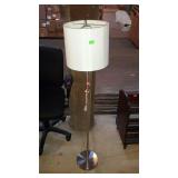 Floor lamp. Chrome finish. 56" high.