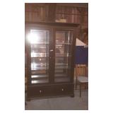 One piece China with glass shelves, glass is