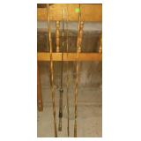 Bamboo fishing pole parts group