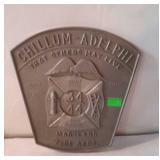 Maryland Fire Dept. cast aluminum plaque - dated