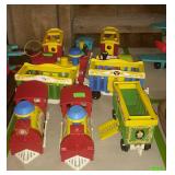 Fisher-Price toys - trains, five engines and five