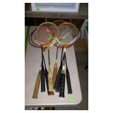 Badminton rackets - nine total