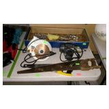 Tools - Skilsaw 7-1/4" circular saw, hand saws,