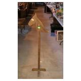 Wooden hat rack, 49 inches tall