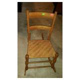 Small splint seat, mule eared rocker in good