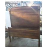 Antique high back bed 52 inches wide, can be f