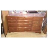 Multi-drawer dresser with mirror, 60 x 18 x 33