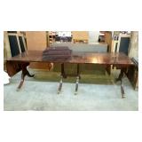 Mahogany drop leaf extension table, with six 12"