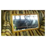 Wall mirror, oak framed - 34 x 20