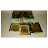 Hardware, small box flat of door hinges of