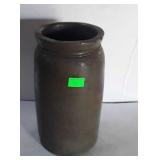 Early crock, 11 inches tall valley pottery glaze