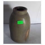 Canning crock 9 inches tall, early pottery piece