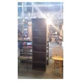 Tall wooden book shelf, 26 by 12 by 88