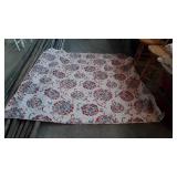 Bed comforter blanket with two pillows, blanket