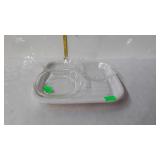 Three 5" Pyrex pie plates, and one grill dish