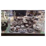 Silver plate - coffee & teapots, baskets, dishes,