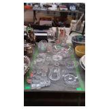 Glass - Candlewick bowl, nappy, and jelly jar,