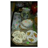 Group of glassware, pitcher and bowl , divide