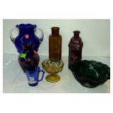 Decor glassware with vases, candy dish etc