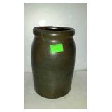 Crockery canning jar, about half gallon size has